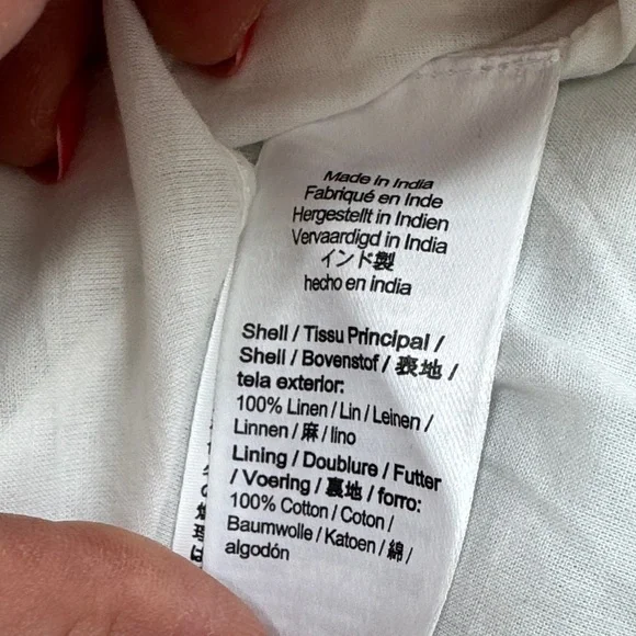 J. Crew Linen Smocked Waist Mini Skirt Bundle XXL Plus Size Black, White & Linen - Picture 12 of 16